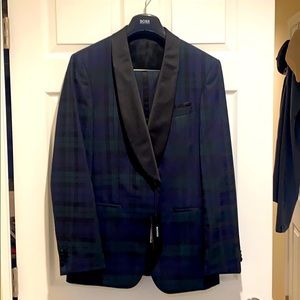 Brand New Hugo Boss TUX!  blue/green/black 38R